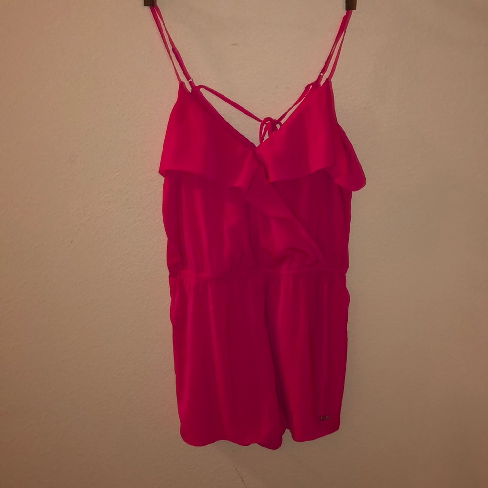 Hot pink romper